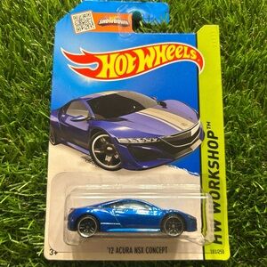 Hot Wheels Blue Acura NSX Concept Toy Car